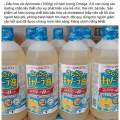 Dầu Hạt Cải Ajinomoto 1 Lít, Chính Hãng Nhật - Date 6.2025