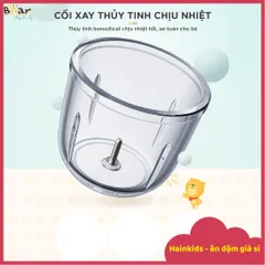 Máy Xay Đa Năng Bear 0.3L - Cối Thủy Tinh Chịu Nhiệt, Xay Nhuyễn Thực Phẩm Dễ Dàng, Tiện Lợi Mang Theo, Phù Hợp Cho Bé Ảnh Dặm
