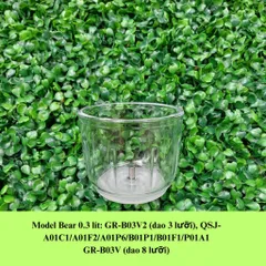 Máy Xay Đa Năng Bear 0.3L - Cối Thủy Tinh Chịu Nhiệt, Xay Nhuyễn Thực Phẩm Dễ Dàng, Tiện Lợi Mang Theo, Phù Hợp Cho Bé Ảnh Dặm