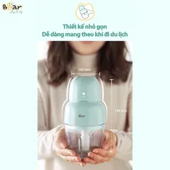 Máy Xay Đa Năng Bear 0.3L - Cối Thủy Tinh Chịu Nhiệt, Xay Nhuyễn Thực Phẩm Dễ Dàng, Tiện Lợi Mang Theo, Phù Hợp Cho Bé Ảnh Dặm