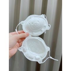 Khẩu Trang Hình Gấu 4D UNIMASK/KICHI An Toàn, Thoải Mái Cho Bé 1-6 Tuổi - Bảo Vệ Mặt, Chống Bụi, Dễ Đeo, Cute, 3 Chiếc/ Túi Zip