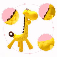 Gặm Nướu Hươu/Chuối Silicone Cao Cấp - Chất Liệu An Toàn Cho Bé Trong Giai Đoạn Mọc Răng, Kèm Hộp Đựng Tiện Dụng