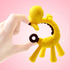 Gặm Nướu Hươu/Chuối Silicone Cao Cấp - Chất Liệu An Toàn Cho Bé Trong Giai Đoạn Mọc Răng, Kèm Hộp Đựng Tiện Dụng