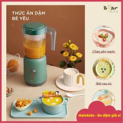 (BẢN QUỐC TẾ) Máy xay 3 cối Bear 1L kèm 2 cối 0,1L BL B10V2 máy xay ăn dặm, xay sinh tố tiện lợi cho bé và gia đình