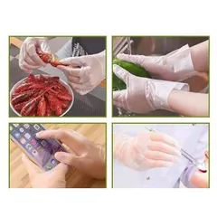 Bao Tay Nilon Siêu Dai - 1 Xấp 100 Gram, 23 Đôi Tái Sử Dụng Thực Phẩm, Bảo Vệ Tay Khi Nấu Nướng, Rửa Chén, Ăn Hải Sản