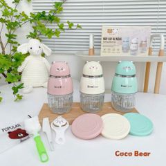 Máy Xay Ăn Dặm Cocobear 8 Lưỡi Dao Thép Không Gỉ và Cối Thủy Tinh - Dung Tích 300ml, An Toàn Cho Bé Yêu