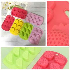Khuôn Silicon Trái Cây Dễ Thương - Khuôn Làm Socola, Thạch Rau Câu, Pudding Hình Dưa Hâu, Cam, Quýt, Chanh, Dứa