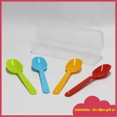 Bộ 4 Thìa Nhựa Inomata Nhật Bản - Kèm Hộp Đựng