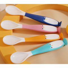 Set Thìa Nĩa Bẻ Cong An Toàn Kèm Hộp Đựng - Đồ Dùng Tập Xúc Cho Bé Từ 9 Tháng, Thiết Kế Mềm Mại và Vệ Sinh