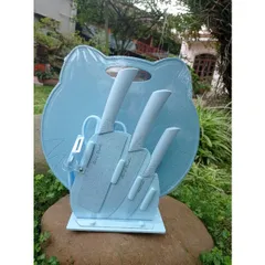 Bộ Dao Thớt Chế Biến Đồ Ăn Dặm, Bộ Dao Thớt Gấu/ Hình Chữ Nhật, Chất Liệu Nhựa Nguyên Sinh, Thép Không Gỉ-Nhiều Mã