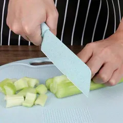 Bộ Dao Thớt Chế Biến Đồ Ăn Dặm, Bộ Dao Thớt Gấu/ Hình Chữ Nhật, Chất Liệu Nhựa Nguyên Sinh, Thép Không Gỉ-Nhiều Mã