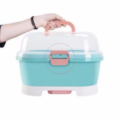 Khay Đựng Bình Sữa Có Nắp Đậy HOLLA - Kệ úp Bình Sữa Cao Cấp, Khay Hứng Nước, Thiết Kế Vệ Sinh, An Toàn Cho Bé