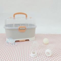 Khay Đựng Bình Sữa Có Nắp Đậy HOLLA - Kệ úp Bình Sữa Cao Cấp, Khay Hứng Nước, Thiết Kế Vệ Sinh, An Toàn Cho Bé