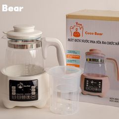 Bình Đun Nước Pha Sữa Coco Bear Cao Cấp - Ấm Đun Nước Khử Clo, LED, Điều Khiển Từ Xa, Giữ Nhiệt 1200ml - Bảo Hành 18 Tháng