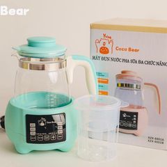 Bình Đun Nước Pha Sữa Coco Bear Cao Cấp - Ấm Đun Nước Khử Clo, LED, Điều Khiển Từ Xa, Giữ Nhiệt 1200ml - Bảo Hành 18 Tháng