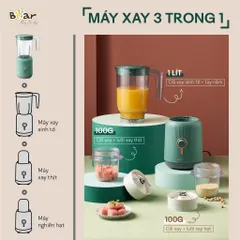 1 kèm 2 cối 0,1L BL B10V2 máy xay ăn dặm, xay sinh tố tiện lợi cho bé và gia đình