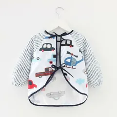 Áo Yếm Cho Bé Ăn BLW Dài Tay 2 Lớp Chất Liệu Cotton Chống Thấm Nước Cho Bé Ăn Dặm