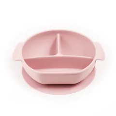Khay Silicon ăn Dặm, đế Hít Chống đổ, Chống Lật, Chia 3 Ngăn - Khay Ăn BLW