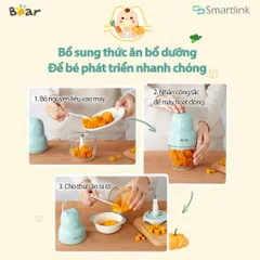 Máy Xay Thực Phẩm Ăn Dặm Cho Bé Bear QSJ-B01P1 - Phiên bản Quốc Tế Chính Hãng BEAR Bảo Hành 18 Tháng