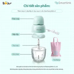 Máy Xay Thực Phẩm Ăn Dặm Cho Bé Bear QSJ-B01P1 - Phiên bản Quốc Tế Chính Hãng BEAR Bảo Hành 18 Tháng
