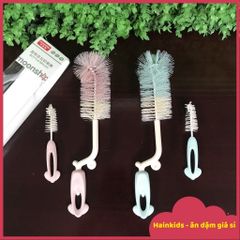 Bộ Cọ Cước Rửa Bình Sữa, Núm Ti 2 Chi Tiết Moonship 360 độ, Cọ Bình Sữa, Bình Nước, Ly Cốc, Tiện Dụng, Giá Rẻ
