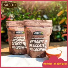 (DATE10.2024)VỤN DỪA HỮA CƠ MeritO 100g, Vụn Dừa Rắc Bánh, Món ăn Phụ Cho Bé, Vụn Dừa MERITO ORGANIC, Nhập Khẩu Thái Lan