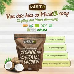 (DATE10.2024)VỤN DỪA HỮA CƠ MeritO 100g, Vụn Dừa Rắc Bánh, Món ăn Phụ Cho Bé, Vụn Dừa MERITO ORGANIC, Nhập Khẩu Thái Lan