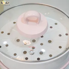 (BẢN TIẾNG VIỆT-BH 18M) Nồi Bear 1L6, Nồi Nấu Cháo Chậm, Nồi Hầm đa Năng Full Bộ 3 Thố Sứ Kèm Hấp, Bear 1.6L, 1,6 Lít