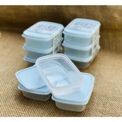 Set 3 Hộp Nhựa Nắp Dẻo 150ml Fitin Pack (Màu Xanh Mint) Nội Địa Nhật Bản