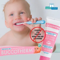 Bộ Sản Phẩm Gel Chăm Sóc Răng Cho Bé Mới Mọc Răng Buccotherm 50gr-Không cay, Không The, Nuốt Được, Sản Xuất Tại Pháp