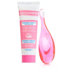 Bộ Sản Phẩm Gel Chăm Sóc Răng Cho Bé Mới Mọc Răng Buccotherm 50gr-Không cay, Không The, Nuốt Được, Sản Xuất Tại Pháp