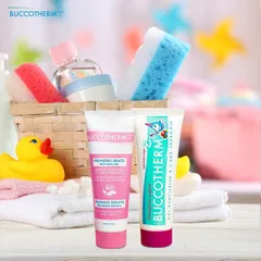 Bộ Sản Phẩm Gel Chăm Sóc Răng Cho Bé Mới Mọc Răng Buccotherm 50gr-Không cay, Không The, Nuốt Được, Sản Xuất Tại Pháp