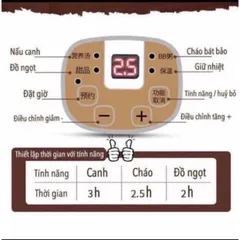 (Tặng thố thủy tinh) Nồi nấu cháo chậm Lotor 1 lít