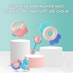 [HAINKIDS SG] Bộ đồ chơi ngậm nướu / gặm nứu / lục lạc UMOO 8 món/ 5 món chính hãng cho bé