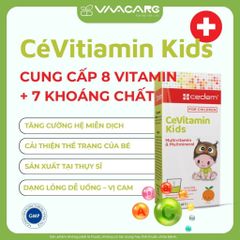 Siro CeVitamin Kids 100ml - Bổ sung Vitamin & Khoáng chất Giúp Trẻ Tăng Sức Đề Kháng, Hương Cam Nhập Khẩu Từ Đức