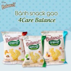 Bánh Gạo Hữu Cơ 4Care Balance Thái Lan 25g,Thơm Ngon, Dễ Tan, Chống Hóc, Nghẹn, Giúp Bé Thành Thạo Kỹ Năng Xử Lý Thức ăn