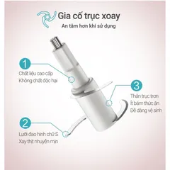 [BẢO HÀNH 18 THÁNG] Máy Xay Bear 0,6L Hình Nơ Tích Hợp 2 Chức Năng Xay Cho Bé Ăn Dặm Model GR-B06V1, Dung Tích Bear 0.6L