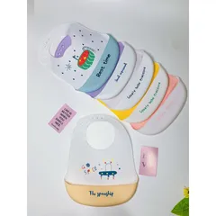 Yếm Ăn Dặm Silicon Có Máng- Chất Liệu, Silicon Dẻo, Nhẹ, Sạch Sẽ, An Toàn Cho Bé