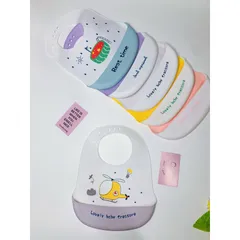 Yếm Ăn Dặm Silicon Có Máng- Chất Liệu, Silicon Dẻo, Nhẹ, Sạch Sẽ, An Toàn Cho Bé