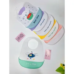 Yếm Ăn Dặm Silicon Có Máng- Chất Liệu, Silicon Dẻo, Nhẹ, Sạch Sẽ, An Toàn Cho Bé