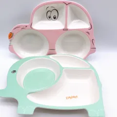 Khay Ăn Dặm Cho Bé, Khay Chia Ngăn, Hình Dáng Sáng Tạo Cho Trẻ Em - Giúp Chia Khẩu Phần, Bày Trí Món Ăn Đẹp Mắt