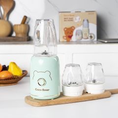 (BH 18 THÁNG) Máy Xay 3 Cối Cocobear Cho Bé ăn Dặm 8 Lưỡi Dao, Máy Xay Coco Bear 3 Cối Tiện Dụng, Giá Rẻ