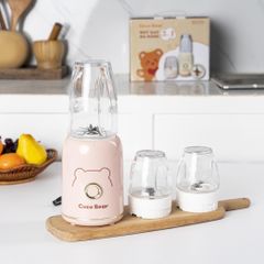(BH 18 THÁNG) Máy Xay 3 Cối Cocobear Cho Bé ăn Dặm 8 Lưỡi Dao, Máy Xay Coco Bear 3 Cối Tiện Dụng, Giá Rẻ