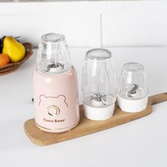(BH 18 THÁNG) Máy Xay 3 Cối Cocobear Cho Bé ăn Dặm 8 Lưỡi Dao, Máy Xay Coco Bear 3 Cối Tiện Dụng, Giá Rẻ