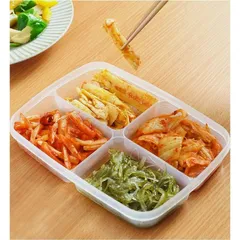 Hộp chia ngăn Nayaka 710ml nắp dẻo - Hàng Nhật