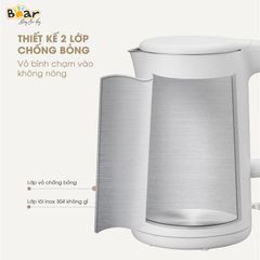 Ấm/ Bình Đun Siêu Tốc Bear ZDH-B15T1 dung tích 1.5 lít, công suất 1500W