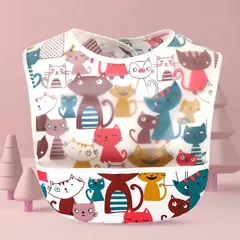 Yếm Ăn Dặm Cho Bé, Yếm Hình Chữ U 2 Lớp, Chống Thấm Cho Bé Ăn Dặm, Uống Sữa, Có Máng Hứng Ngang, Siêu Gọn Nhẹ