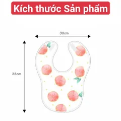 Yếm Ăn Dặm Cho Bé, Yếm Hình Chữ U 2 Lớp, Chống Thấm Cho Bé Ăn Dặm, Uống Sữa, Có Máng Hứng Ngang, Siêu Gọn Nhẹ