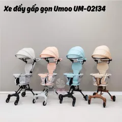Xe Đẩy 2 Chiều, Gấp Gọn Umoo Um-02134, Có Mái Che, Đệm Lót Cho Bé Đi Dạo, Dã Ngoại, Mang Lên Máy Bay Du Lịch