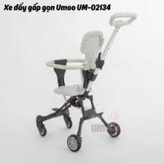 Xe Đẩy 2 Chiều, Gấp Gọn Umoo Um-02134, Có Mái Che, Đệm Lót Cho Bé Đi Dạo, Dã Ngoại, Mang Lên Máy Bay Du Lịch